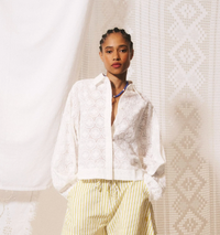 Eyelet Button Down Top by FRNCH