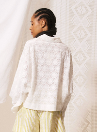 Eyelet Button Down Top by FRNCH
