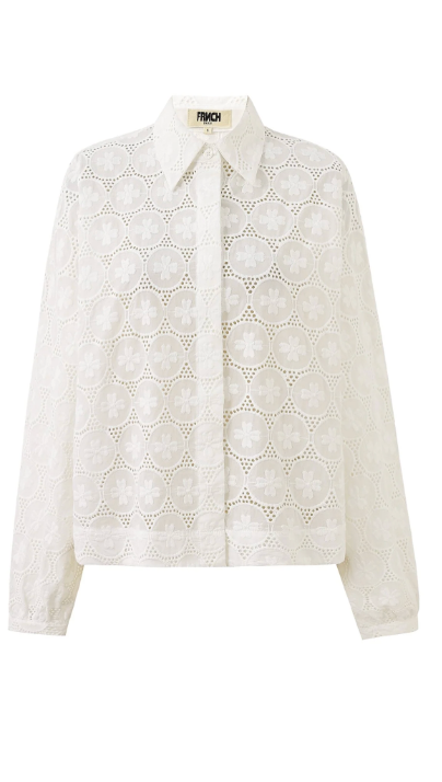Eyelet Button Down Top by FRNCH