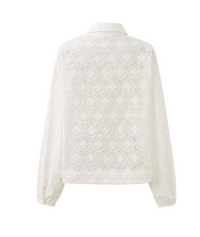 Eyelet Button Down Top by FRNCH