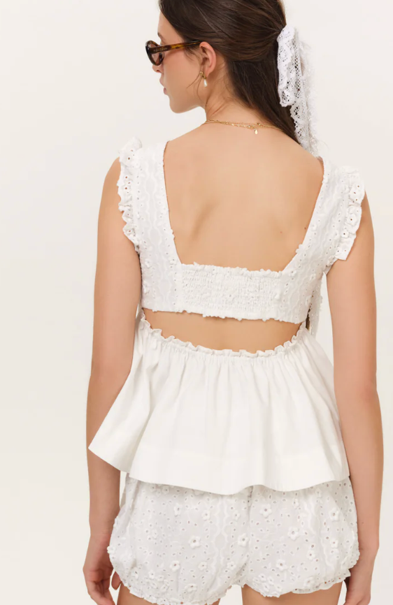 Laura Eyelet Top by For Love and Lemons
