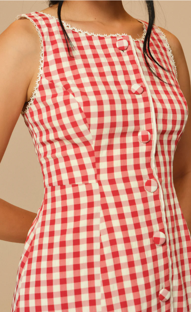Red Gingham Mini Dress by For Love and Lemons