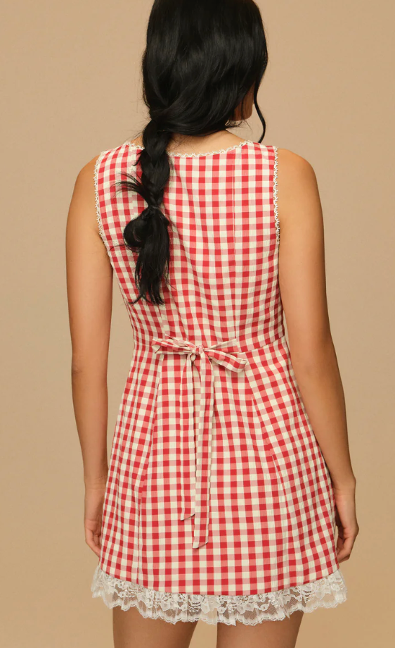 Red Gingham Mini Dress by For Love and Lemons