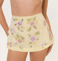 Amari Yellow Skort by For Love and Lemons