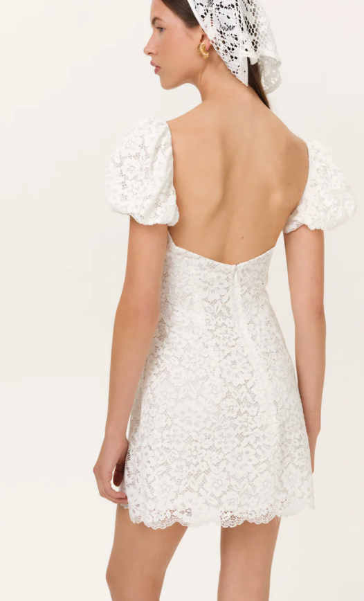 Jacqueline White Lace Mini Dress by For Love and Lemons