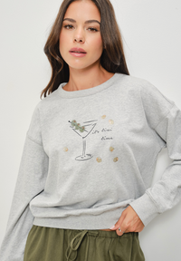 Beaded Martini Sweatshirt