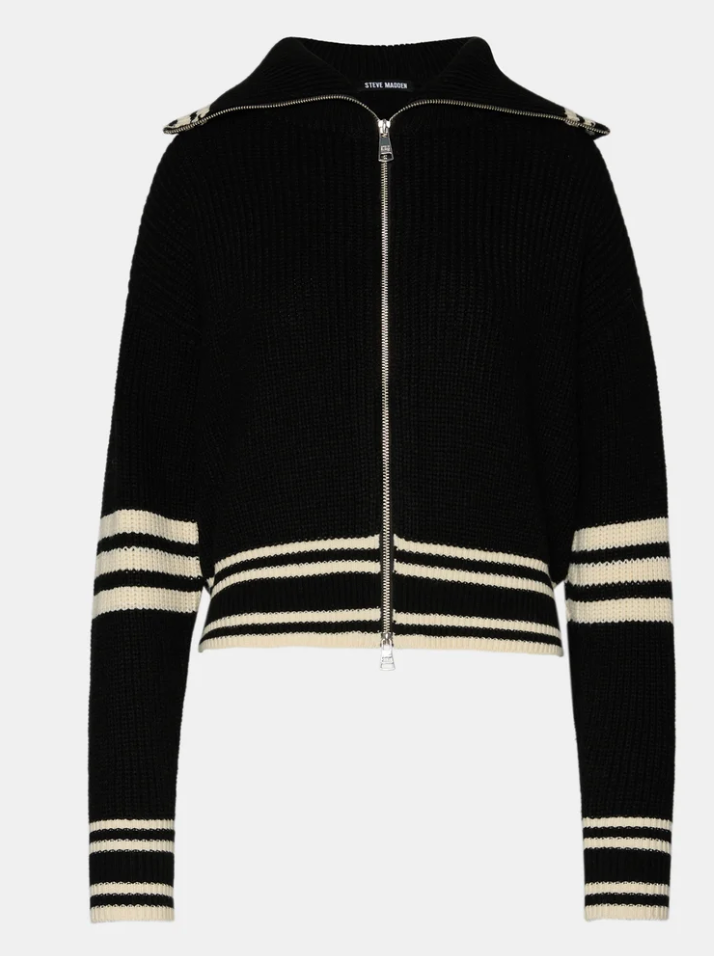 Dara Zipper Sweater By Steve Madden