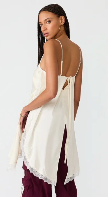 Margan Satin Asymmetrical Top by Steve Madden