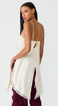 Margan Satin Asymmetrical Top by Steve Madden