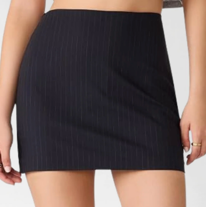 Black Striped Cindi Skirt by Steve Madden