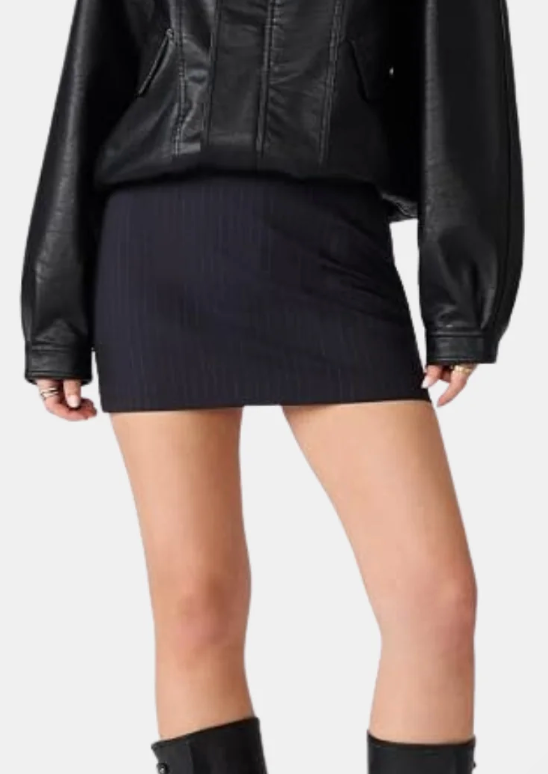 Black Striped Cindi Skirt by Steve Madden