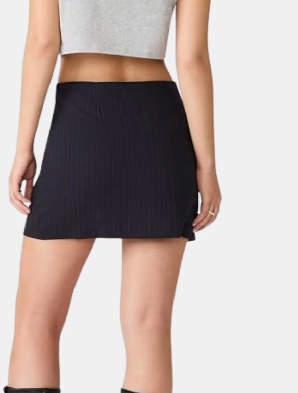 Black Striped Cindi Skirt by Steve Madden