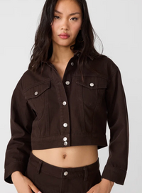 Dove Brown Denim Jacket by Steve Madden