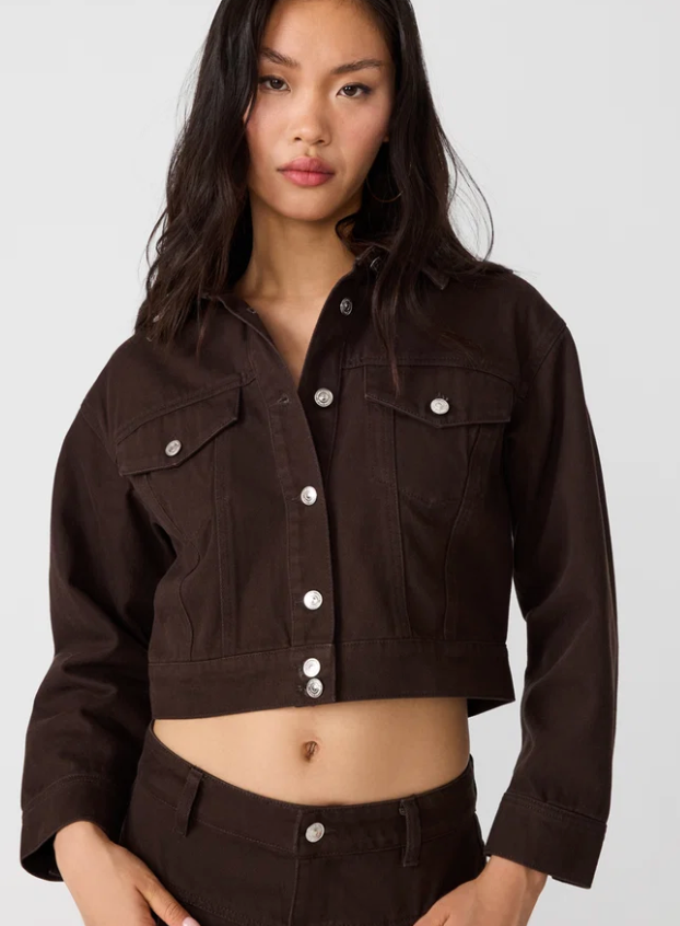 Dove Brown Denim Jacket by Steve Madden