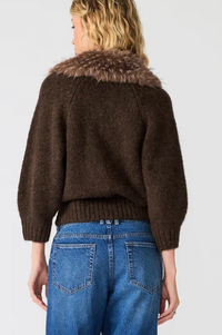 Odessa Brown Faux Fur Sweater by Steve Madden