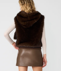Sophee Brown Faux Fur Vest by Steve Madden