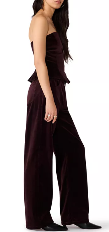 Dawnette Velvet Corset Top by Steve Madden