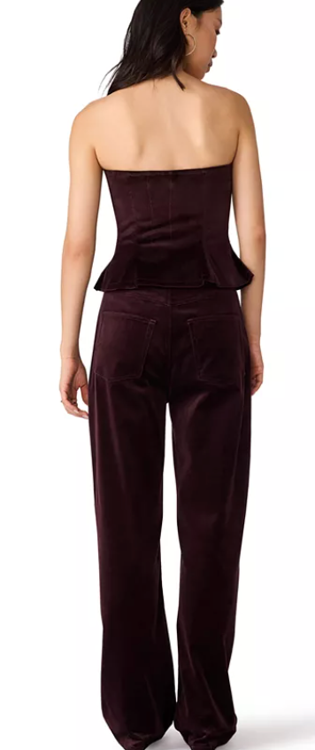 Dawnette Velvet Corset Top by Steve Madden