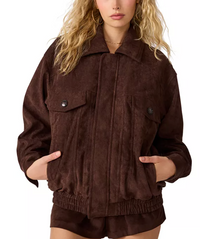 Henson Brown Faux Suede Jacket by Steve Madden