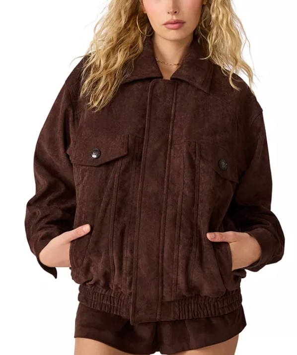 Henson Brown Faux Suede Jacket by Steve Madden