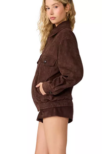 Henson Brown Faux Suede Jacket by Steve Madden