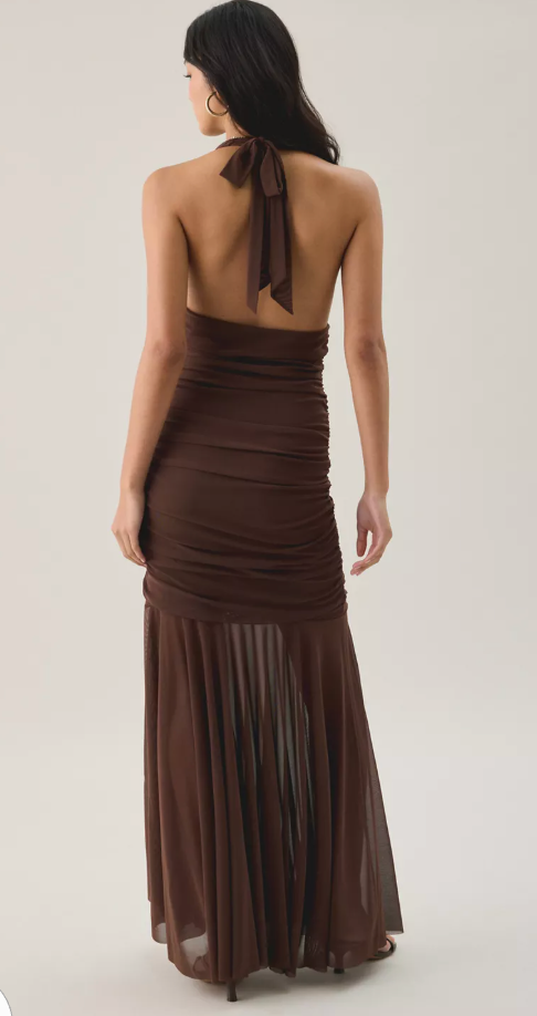 Evera Brown Maxi Dress by Steve Madden