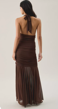 Evera Brown Maxi Dress by Steve Madden