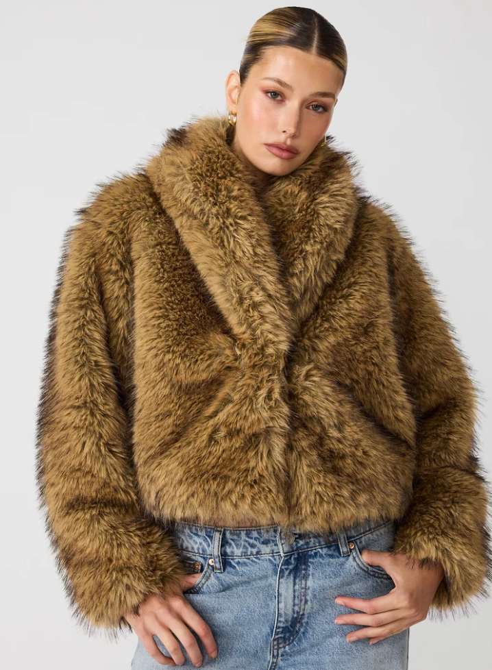 Roe Faux Fur Coat by Steve Madden