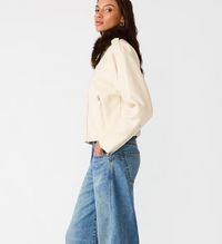 Faux Fur Collar Vegan Leather Jacket by Steve Madden