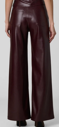 The Mia Burgundy Vegan Leather Trouser by Joe's Jeans