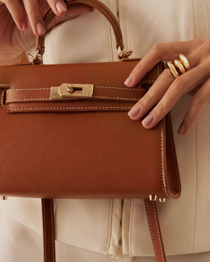 Tan Vegan Leather Bag by Billini
