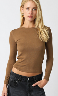 Long Sleeve Top (available in black, dark brown, light brown, or grey)