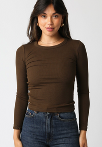 Long Sleeve Top (available in black, dark brown, light brown, or grey)
