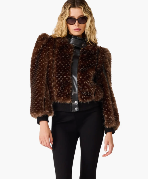 Pru Faux Fur Jacket by Steve Madden