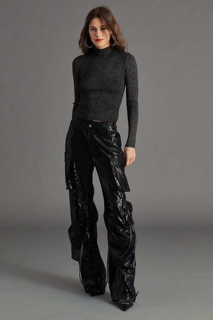 Sequin Cargo Pant by Steve Madden