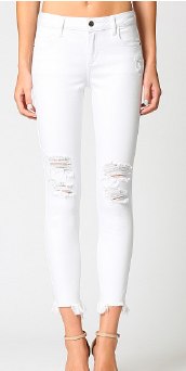 White Distressed Skinny Jean by Hidden Jeans