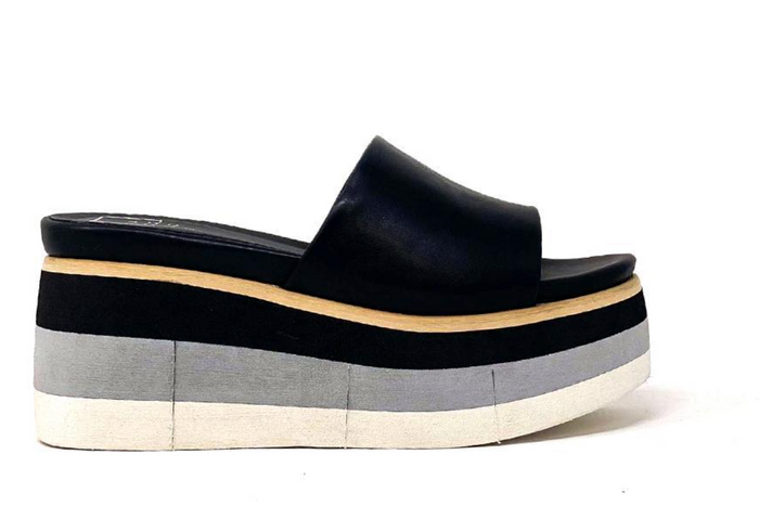 Black Platform Sandal Shoe
