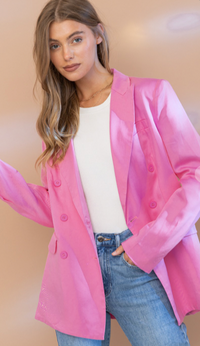 The Boyfriend Blazer in Pink