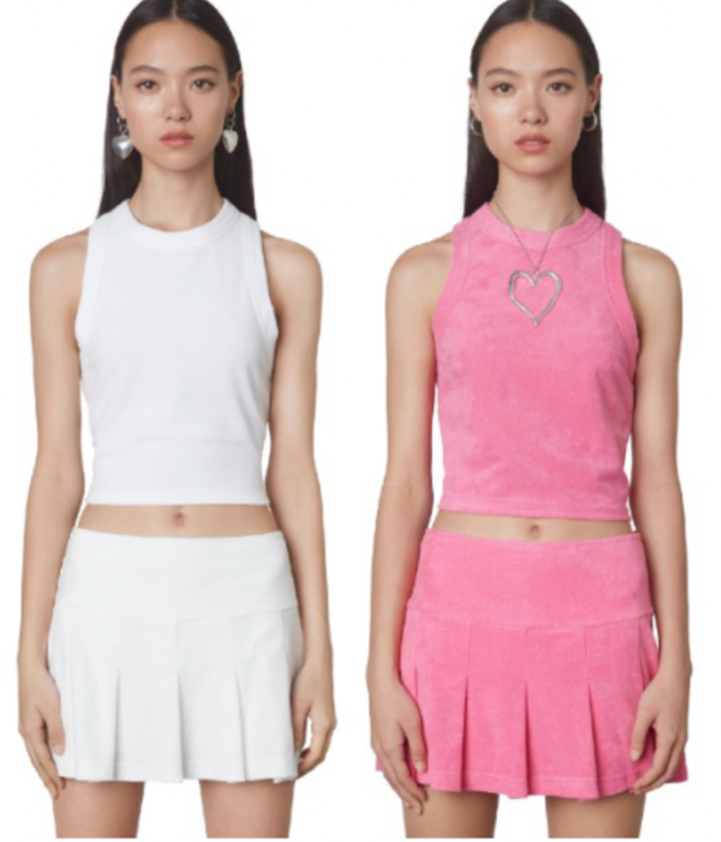 Terry Cloth Tennis Skirt and Top Set