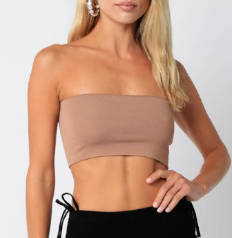 Basic Bandeau Top in Nude