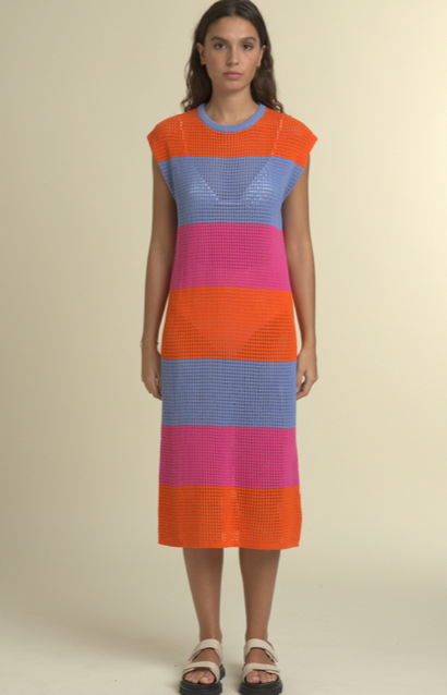 Rainbow Crochet Dress by FRNCH