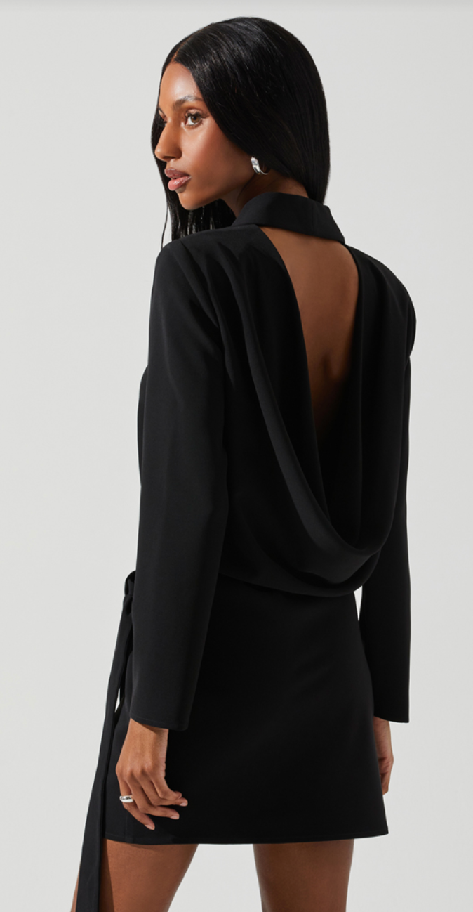 Blazer Dress in Black by ASTR the label